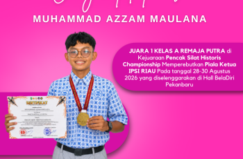Gemilang di Arena Pencak Silat! Muhammad Azzam Maulana Raih Juara 1, Harumkan Nama SMK Nasional Al Huda Pekanbaru